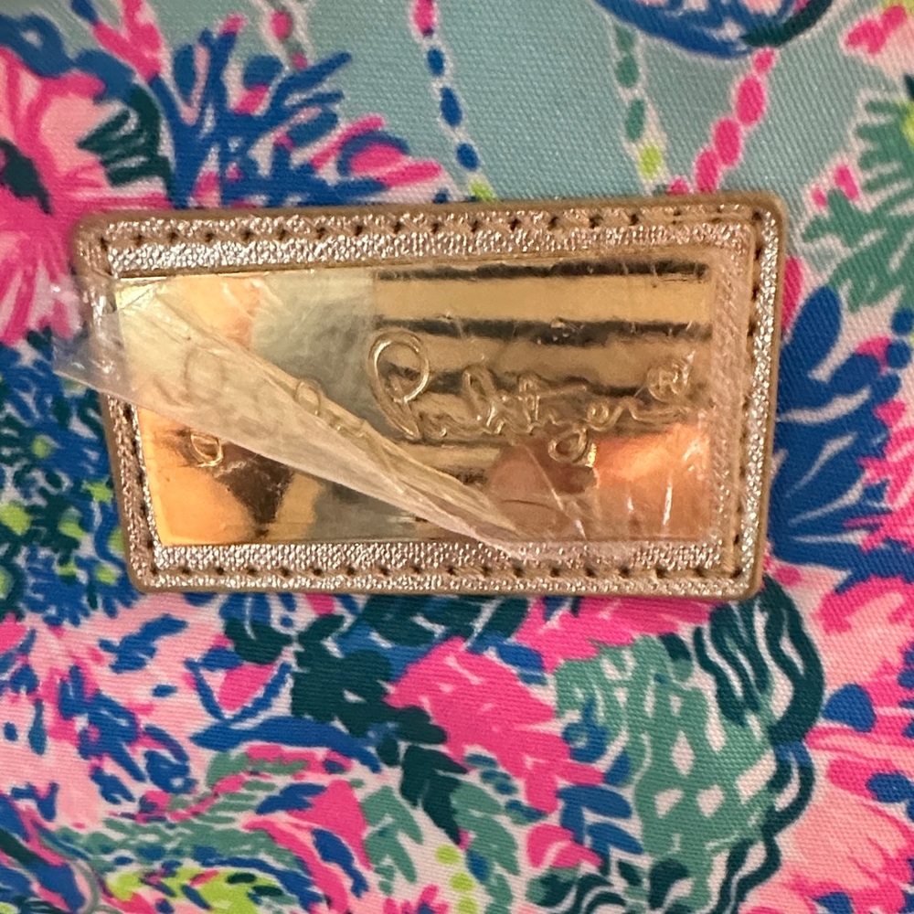Lilly Pulitzer Insulated Wine Carrier Cooler Bag Canvas Neon Beach You To It - Picture 2 of 11